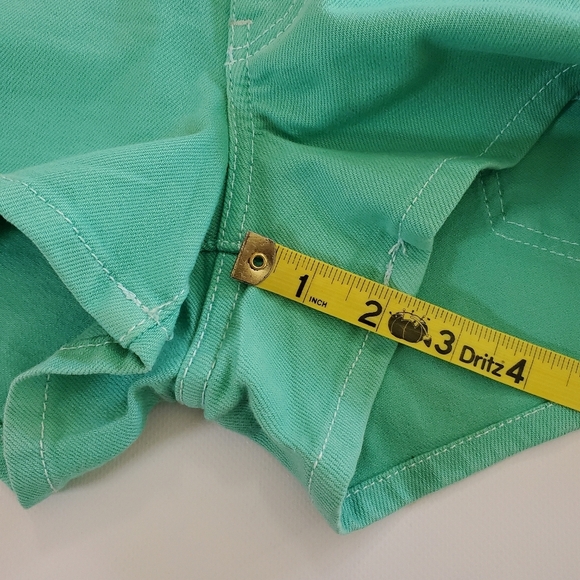 🟢2315 * American Eagle Outfitters Stretch Shorts Green Size 12 AEO - Picture 9 of 9